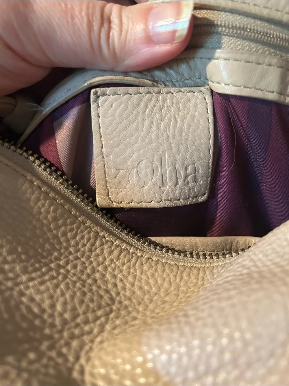 Kooba Calabasa Cream Leather Convertible Backpack Hobo Bag